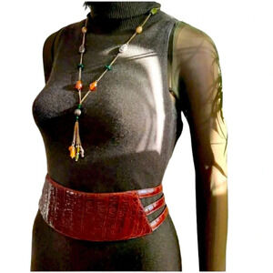 Nancy Gonzalez Alligator‎ Belt Large